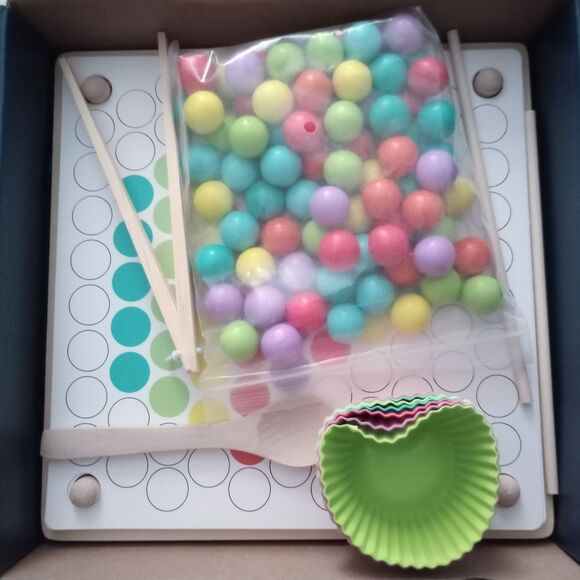 Sorting Wooden Matching Chopstick + Marble Game Toddler Educational - Picture 4 of 10